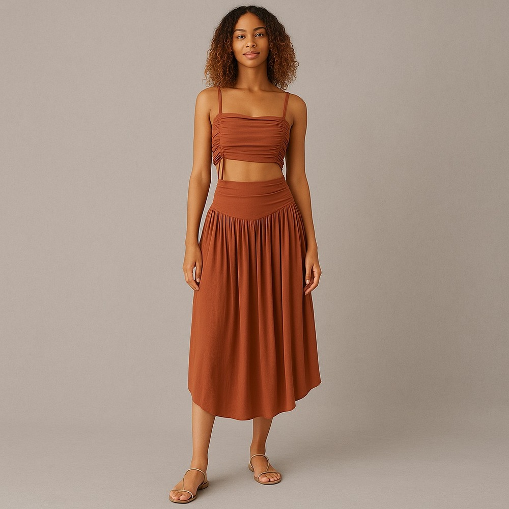 O'Neill Rust Midi Skirt small
